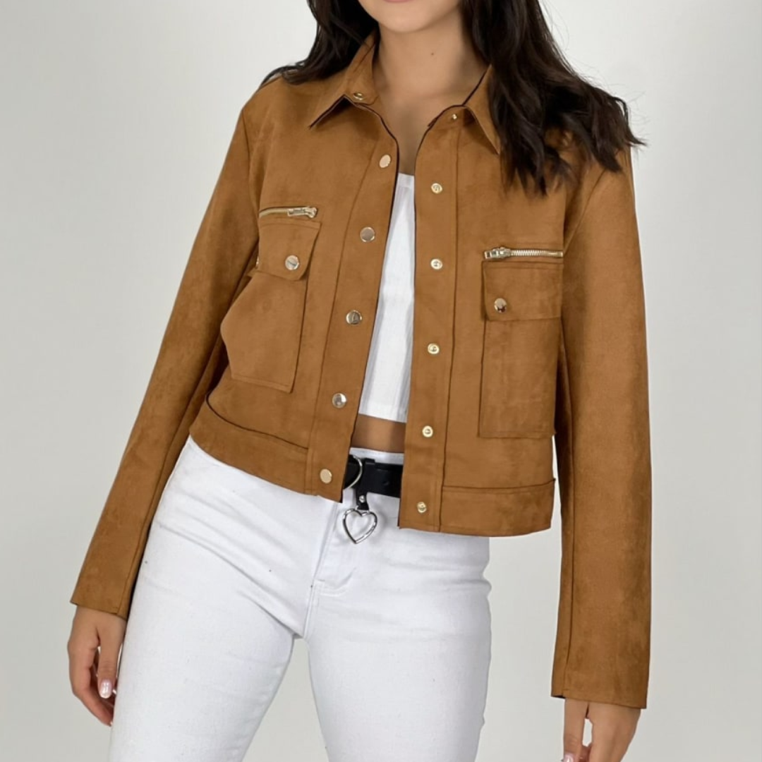 Chaqueta de gamuza corta