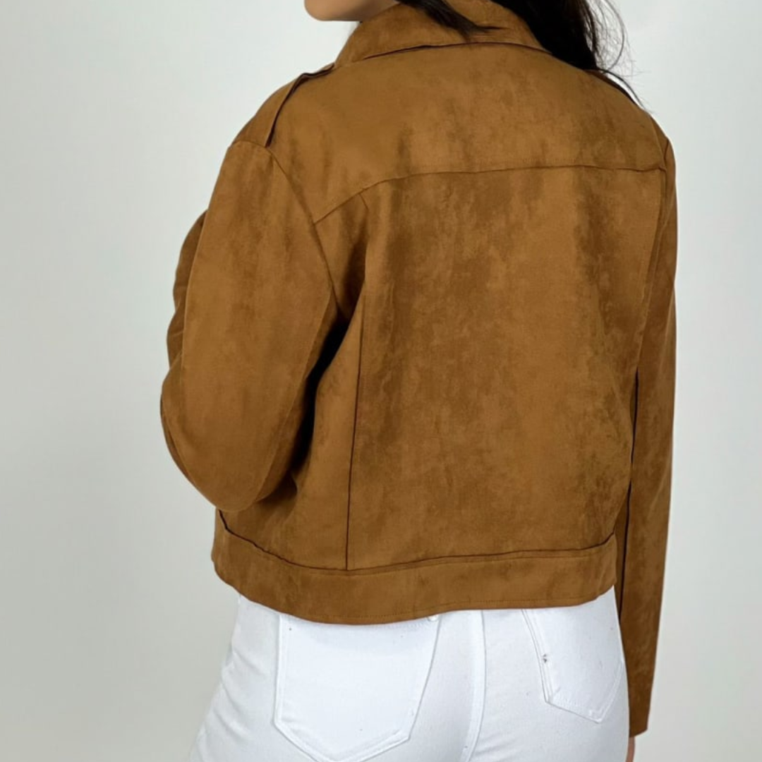 Chaqueta de gamuza corta
