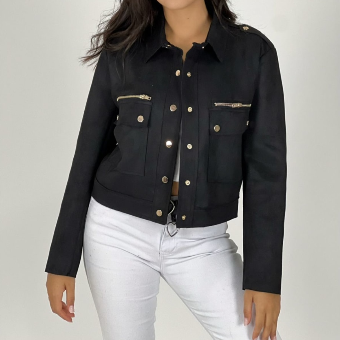 Chaqueta de gamuza corta
