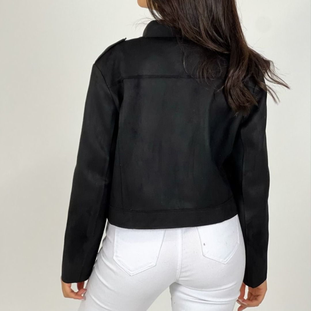 Chaqueta de gamuza corta