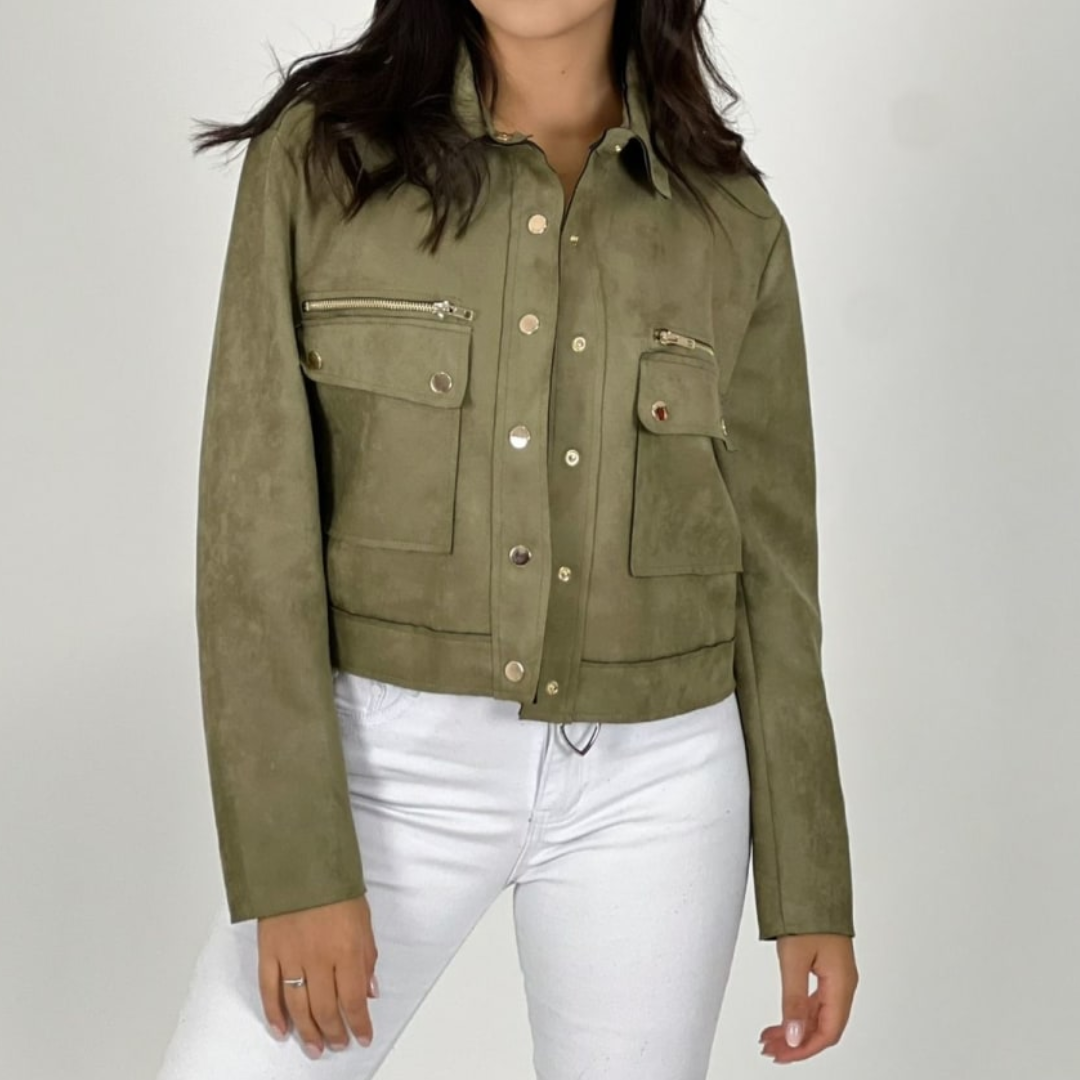 Chaqueta de gamuza corta