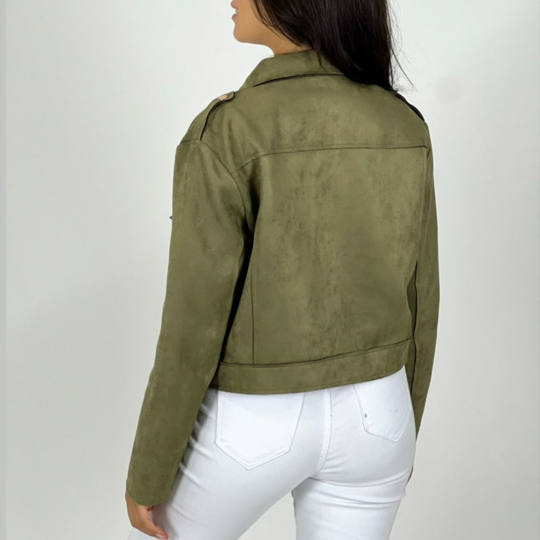 Chaqueta de gamuza corta