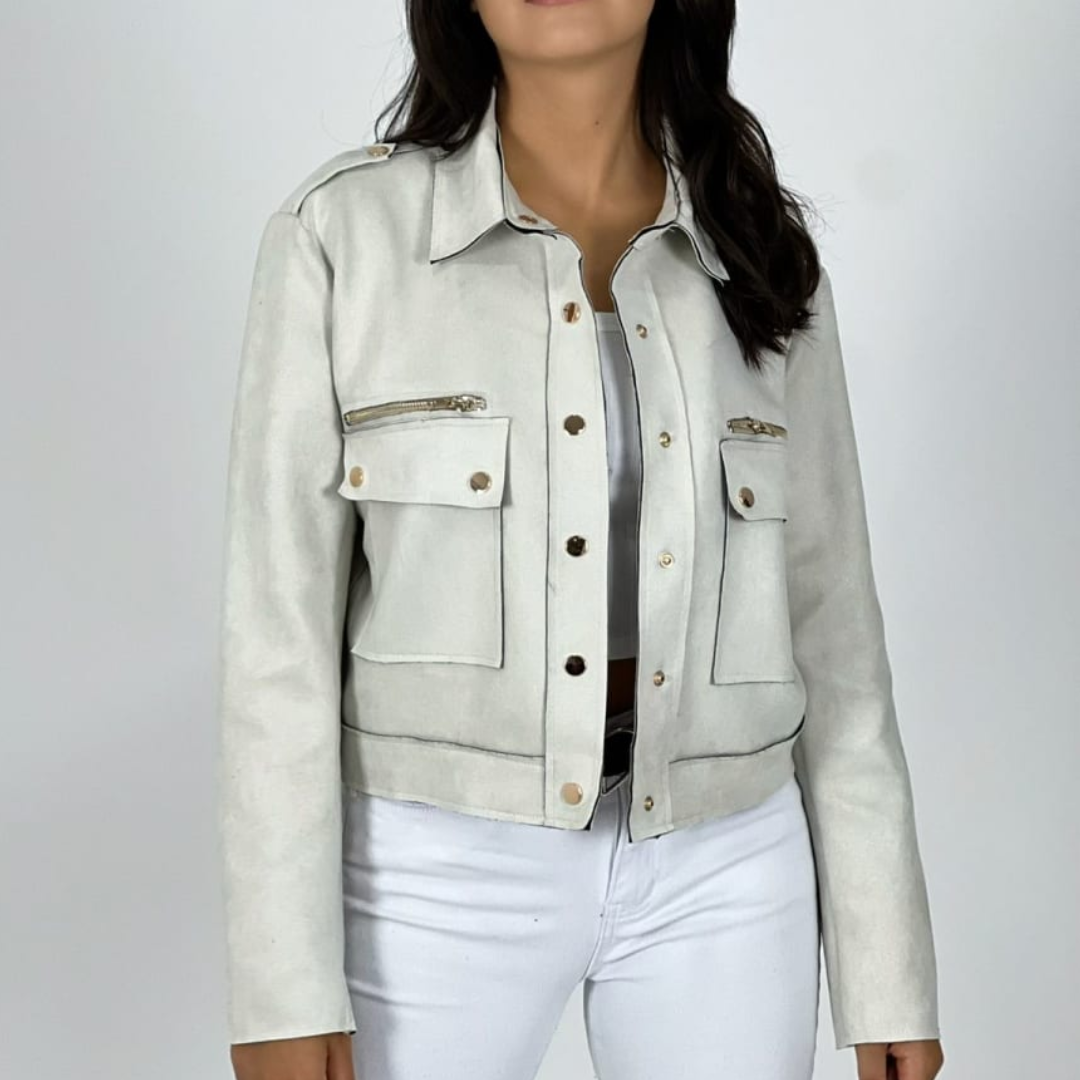 Chaqueta de gamuza corta