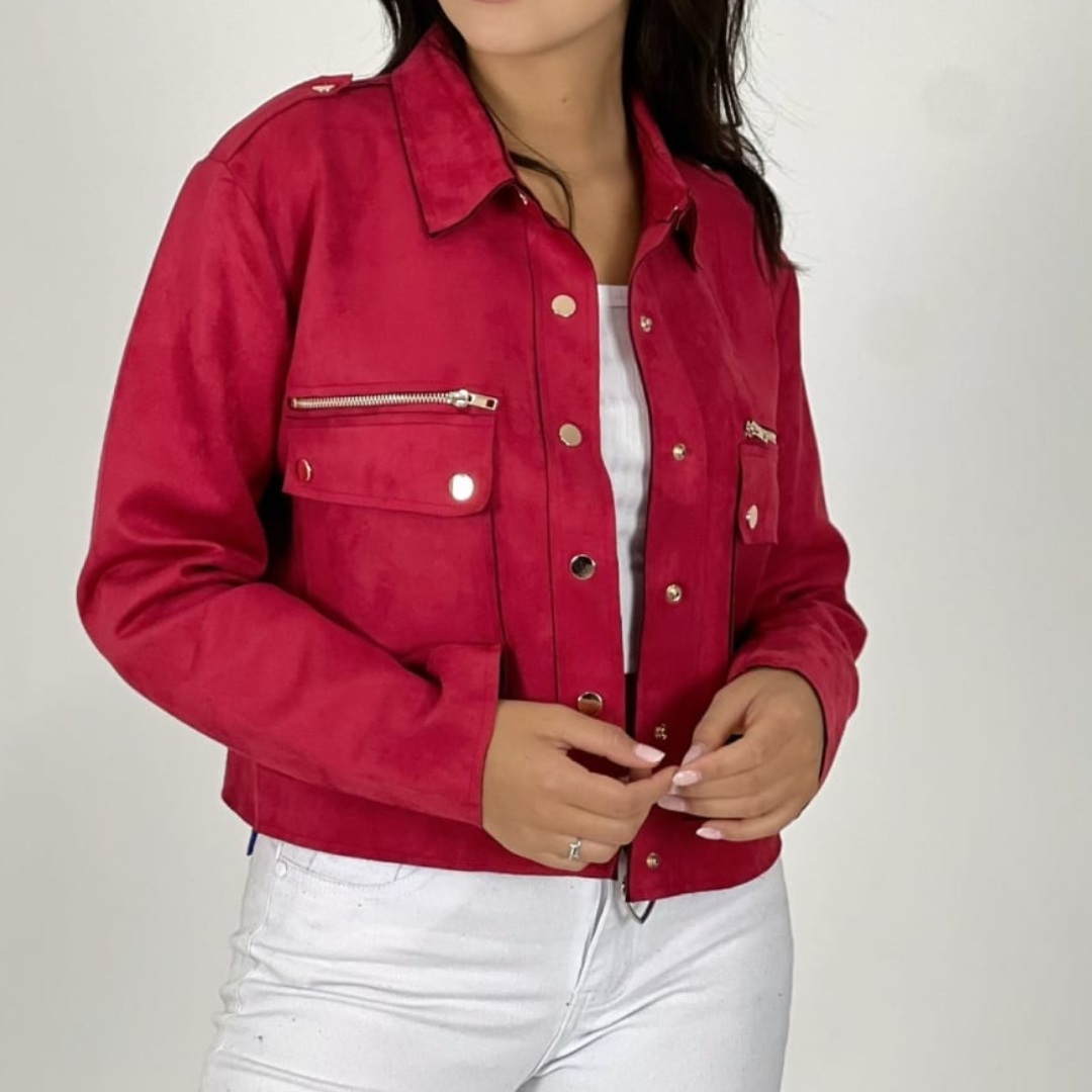Chaqueta de gamuza corta