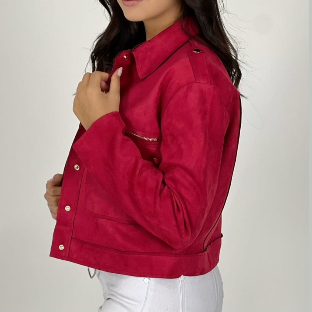 Chaqueta de gamuza corta