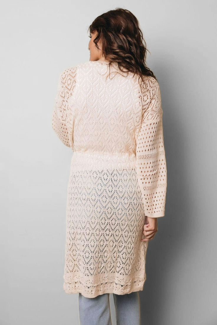 Cárdigan largo Crochet