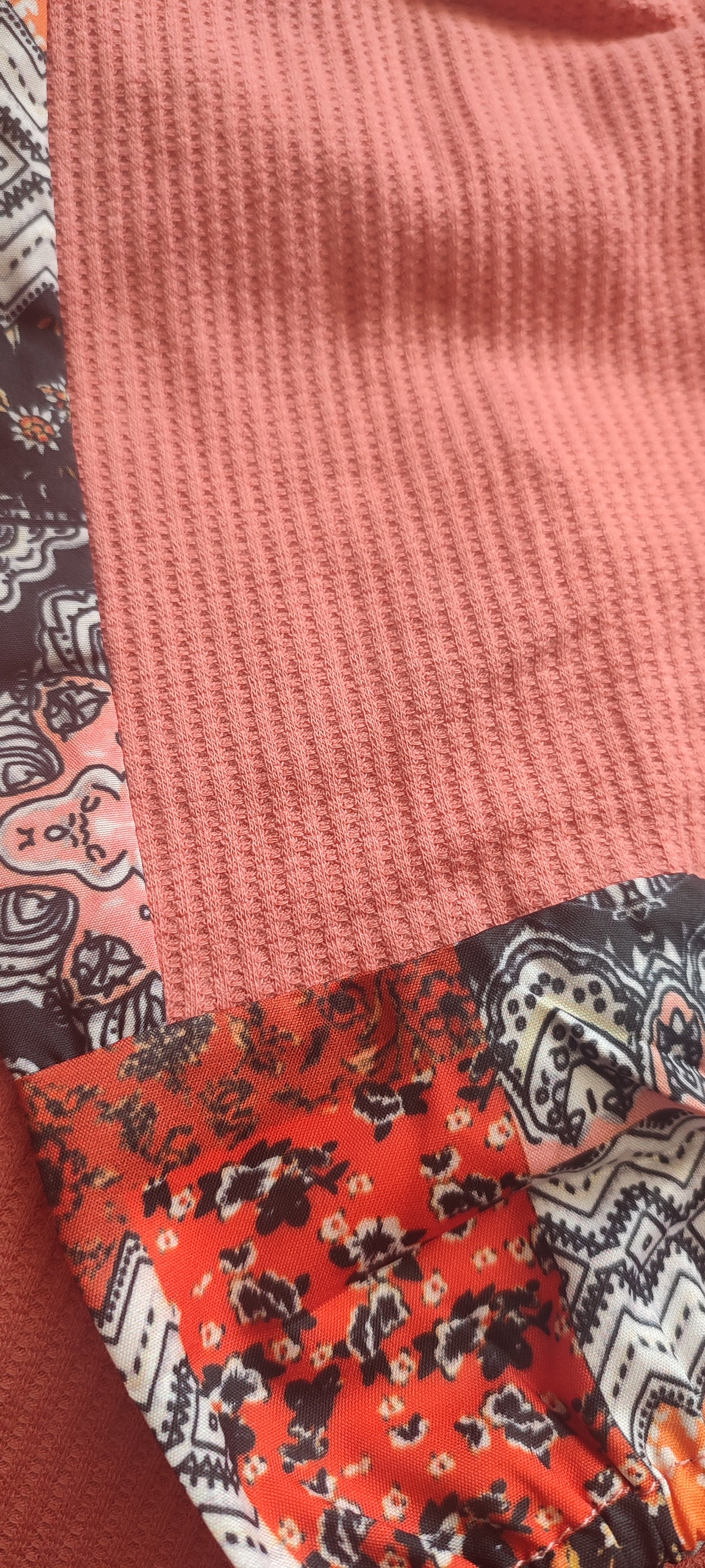 Polerón tela waffle