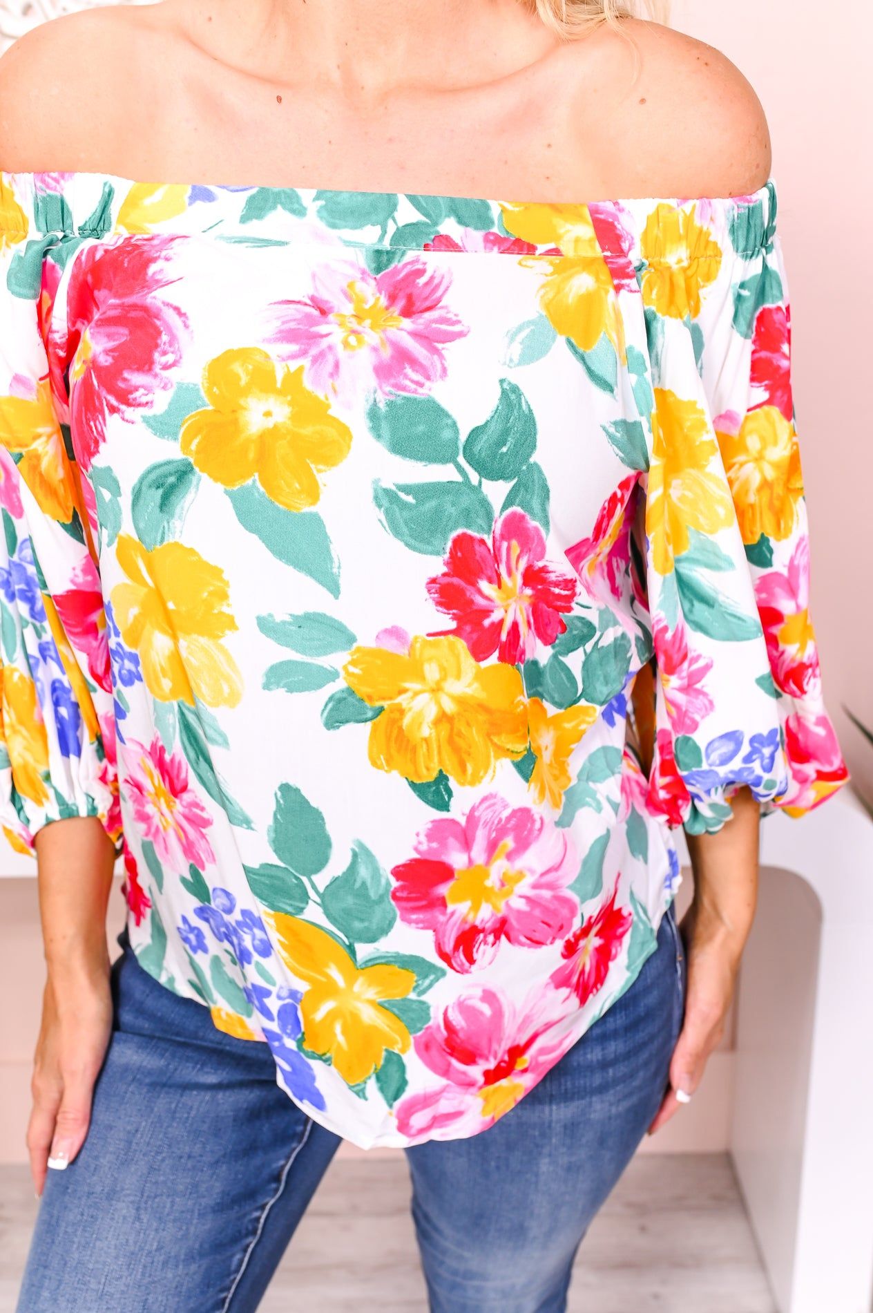 Blusa de viscosa estampada