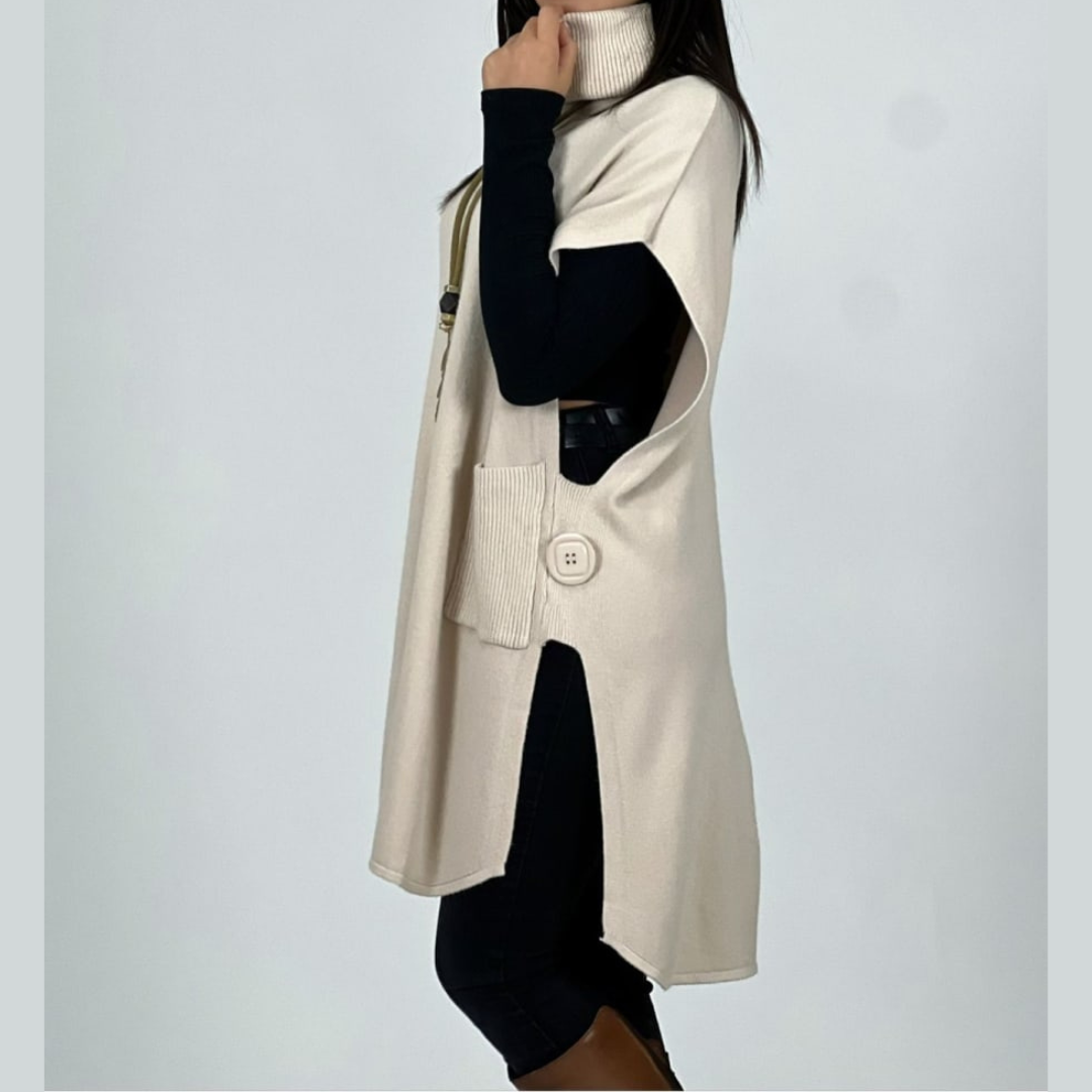 Poncho con bolsillos