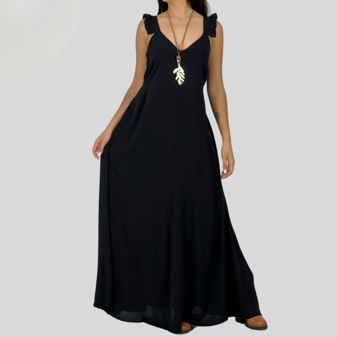 Maxi vestido de viscosa