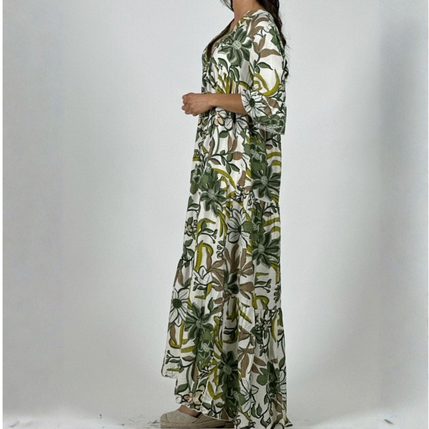 Vestido estampado de viscosa