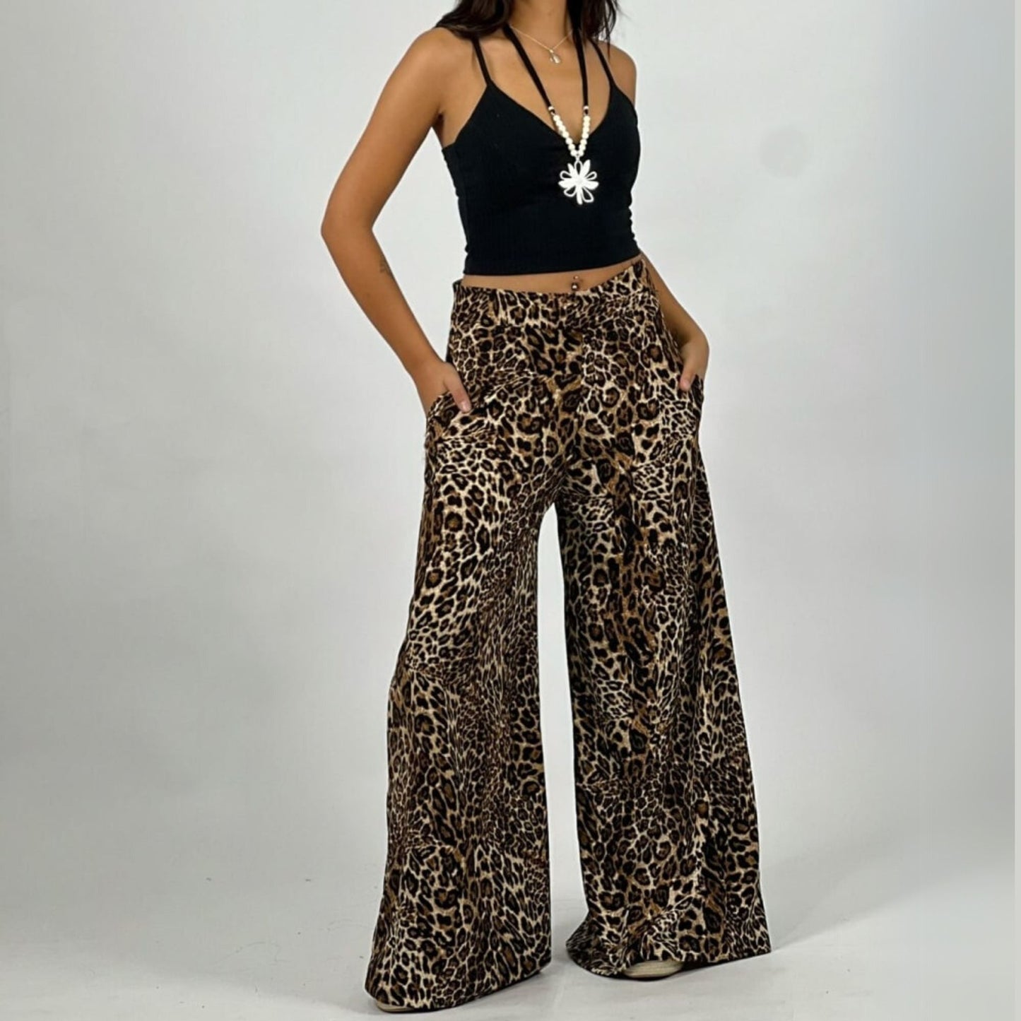Pantalón Crep animal print