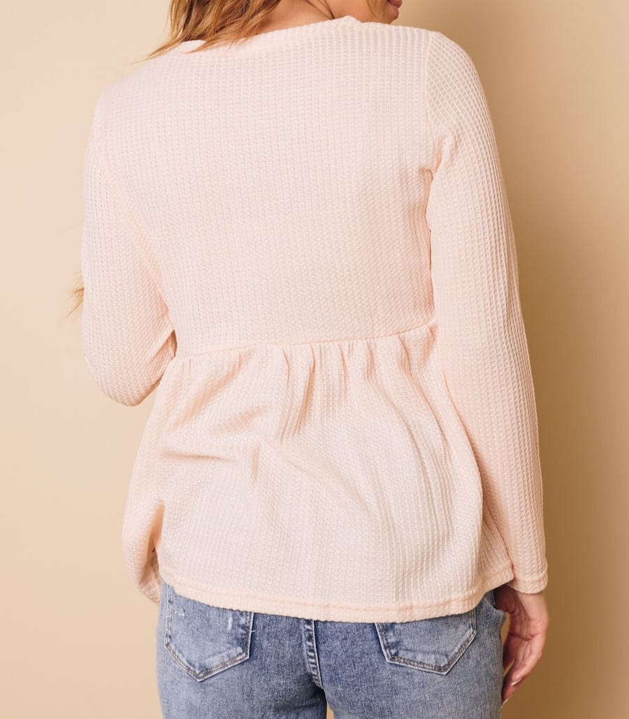 Polera tela waffle