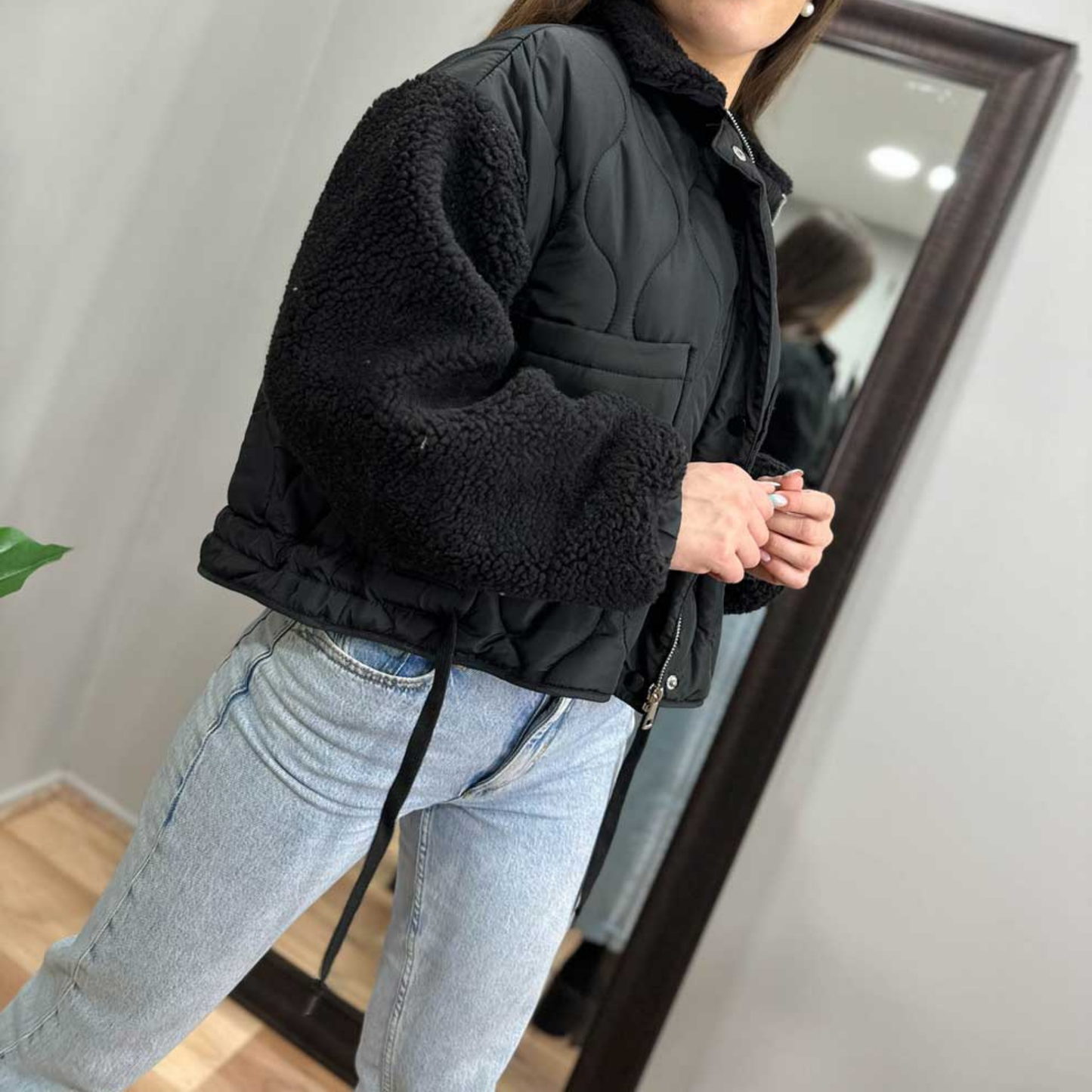 Chaqueta acolchada mangas de chiporro