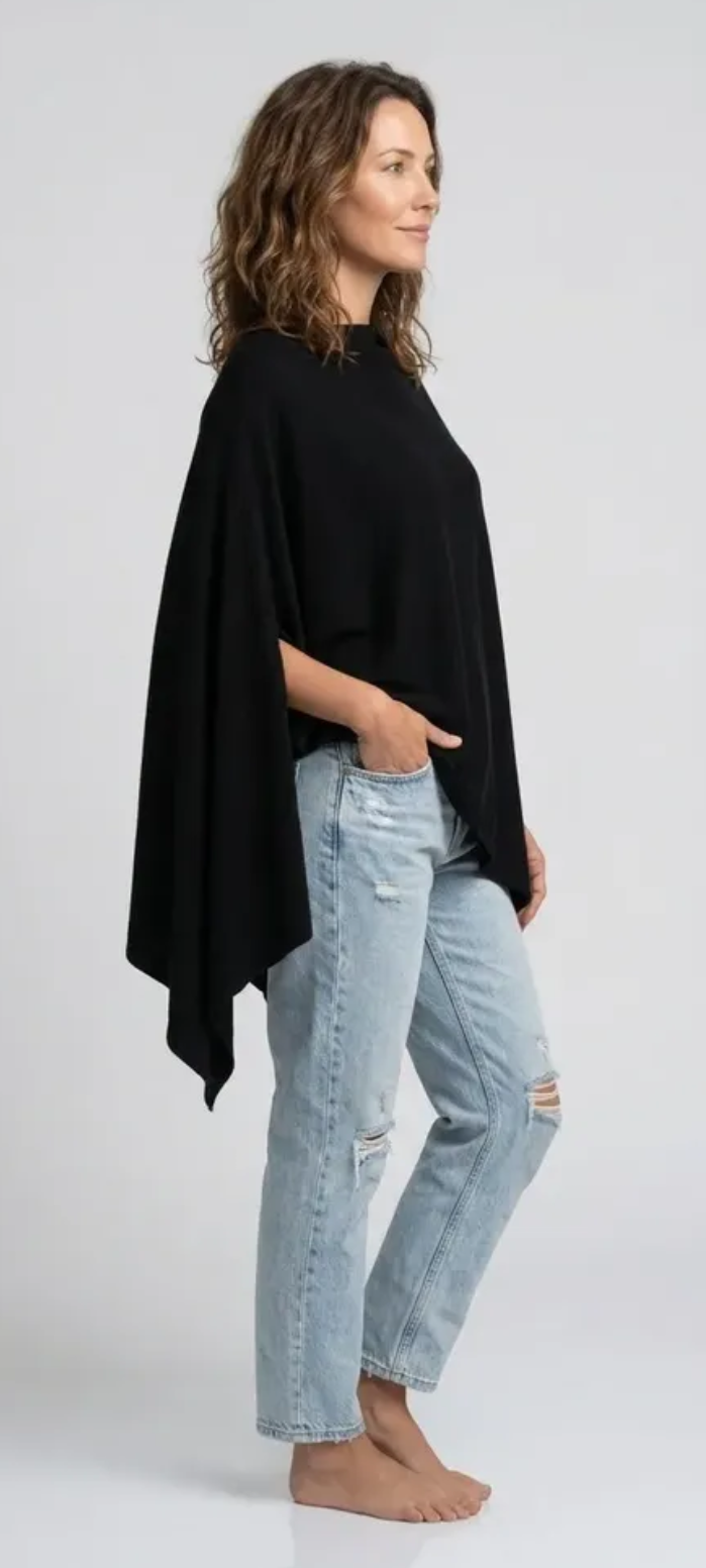 Poncho cuello doble