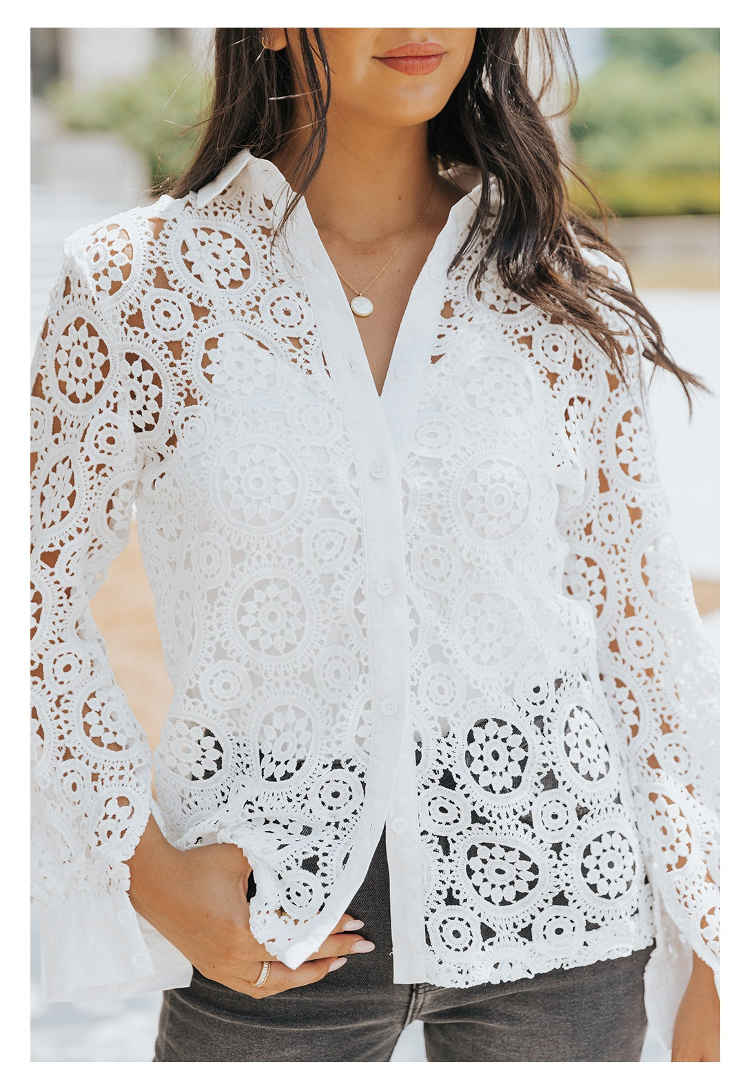 Camisa de macramé