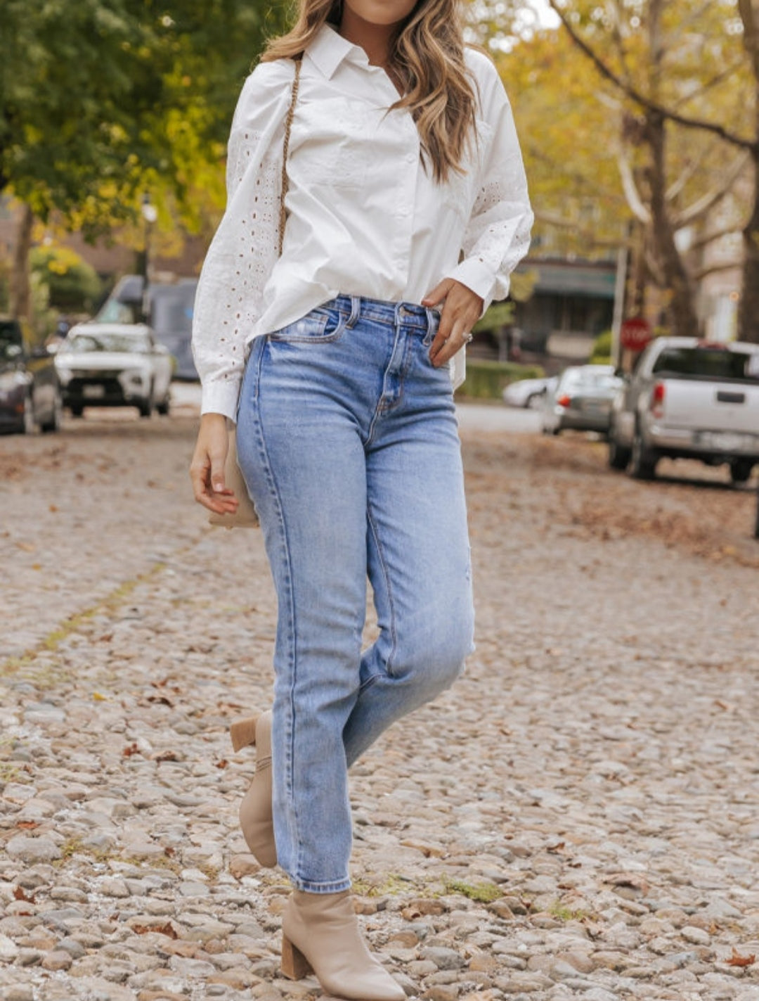 Camisa mangas de Broderie