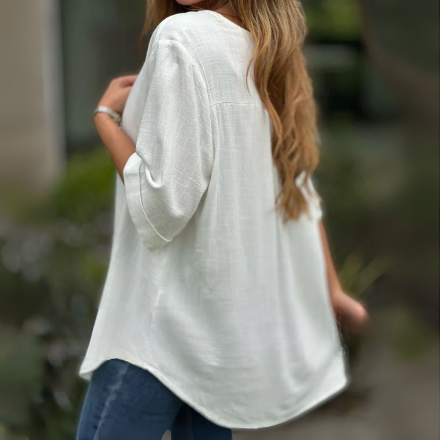 Blusa oversize manga 3/4