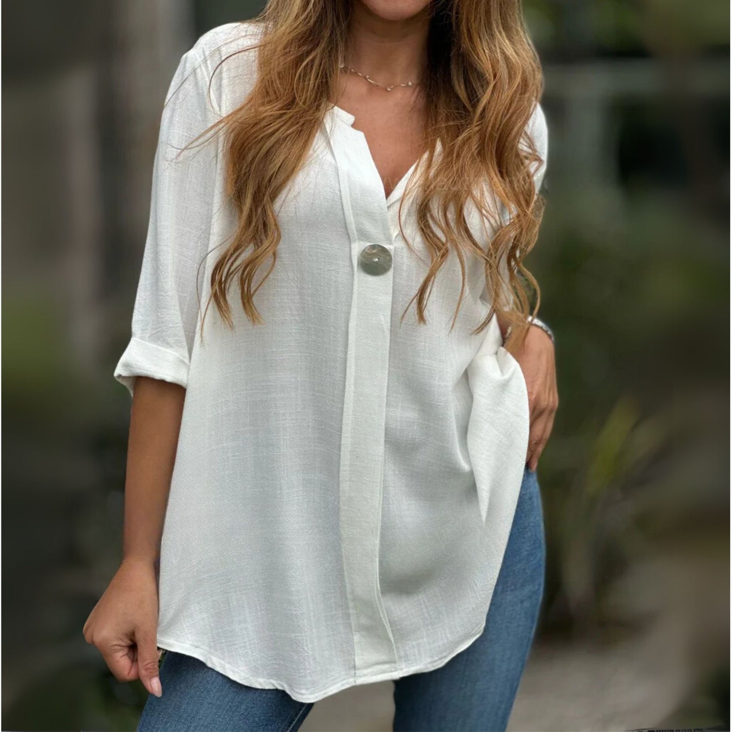 Blusa oversize manga 3/4