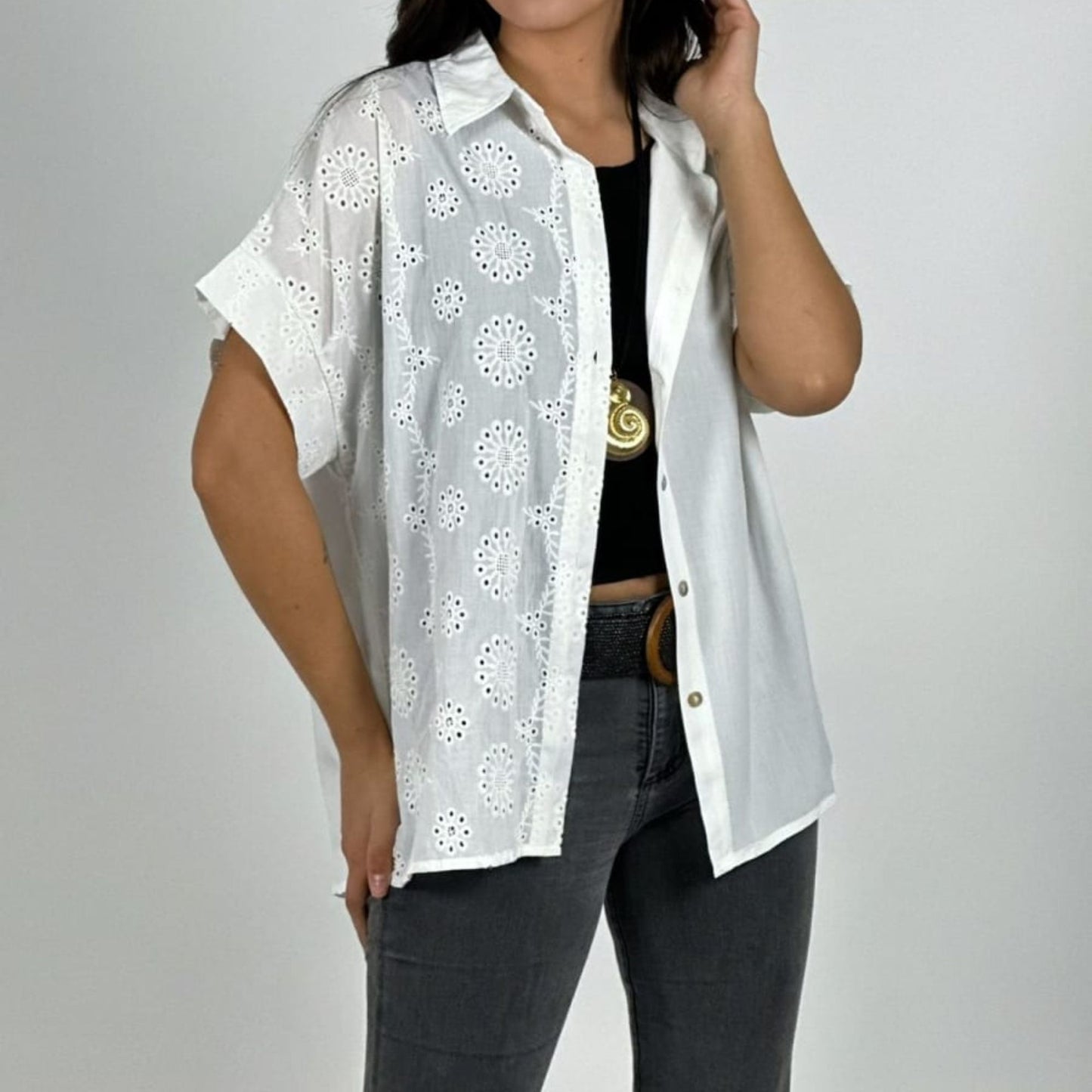 Camisa oversize de algodón