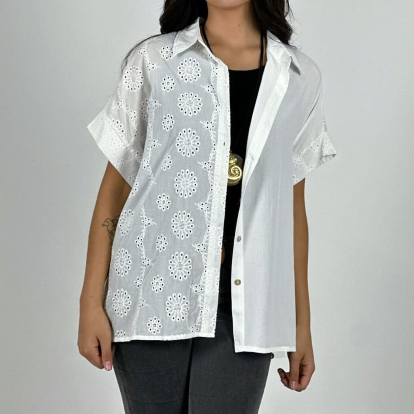 Camisa oversize de algodón