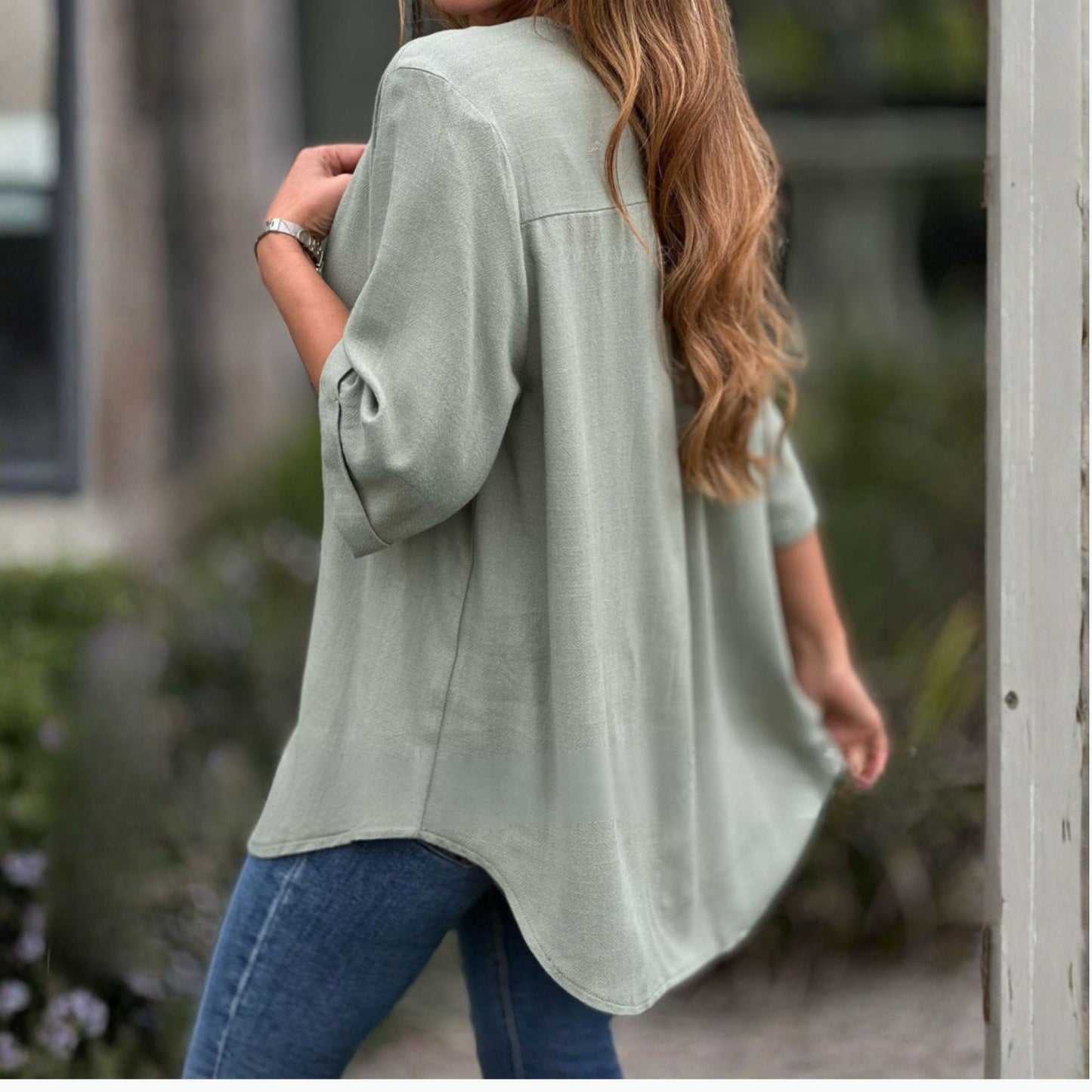 Blusa oversize manga 3/4