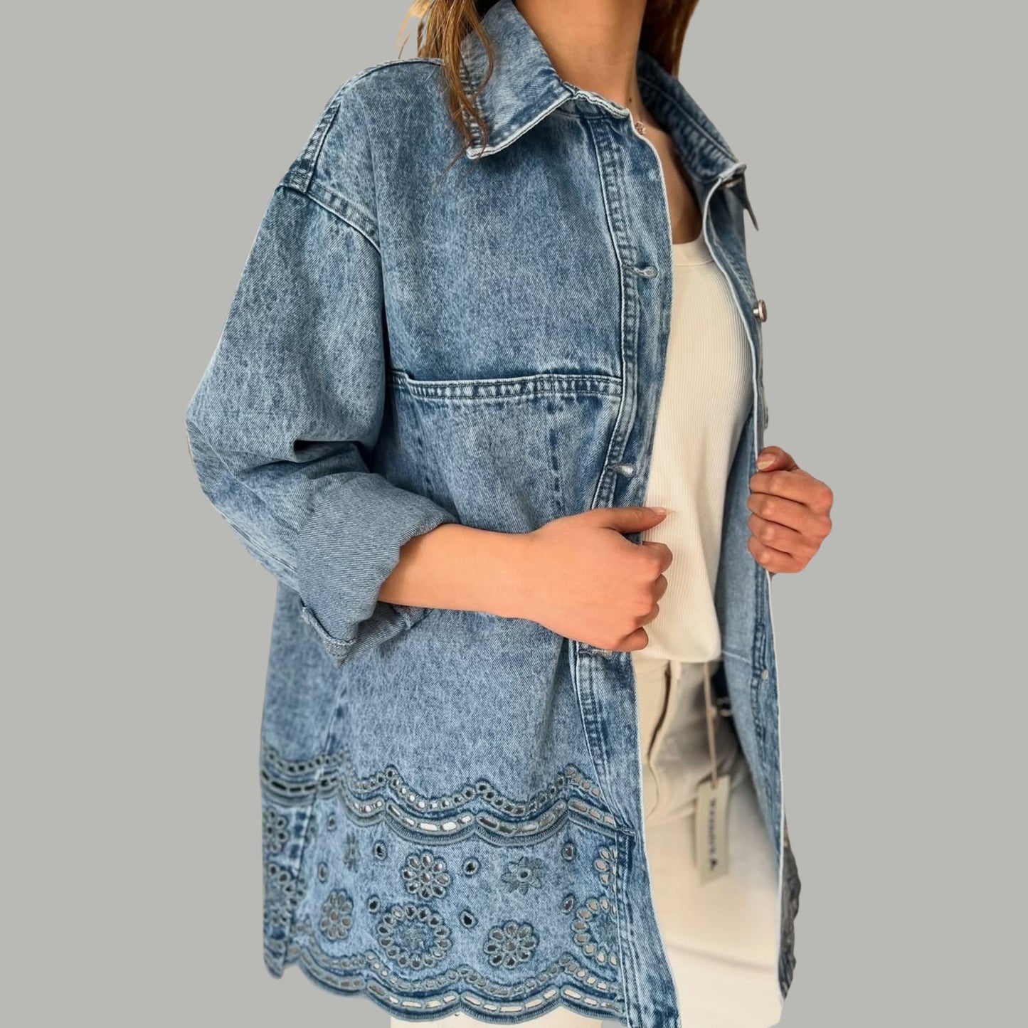 Chaqueta de mezclilla oversize