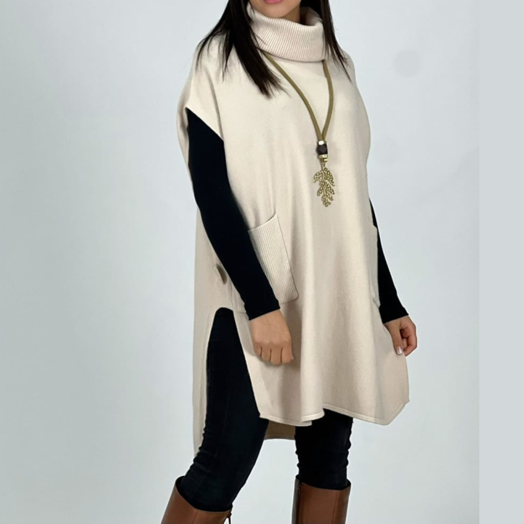 Poncho con bolsillos