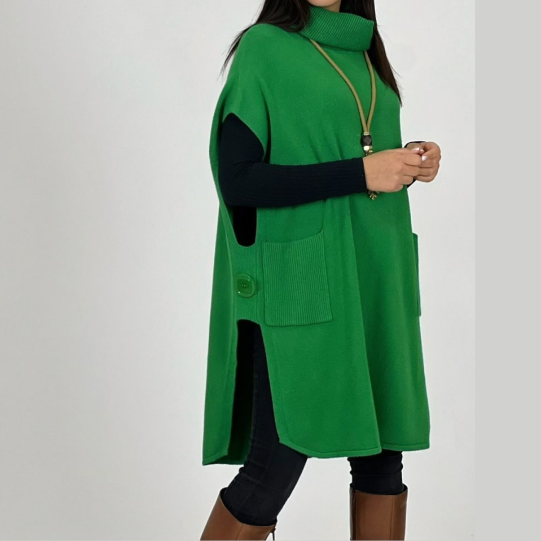 Poncho con bolsillos