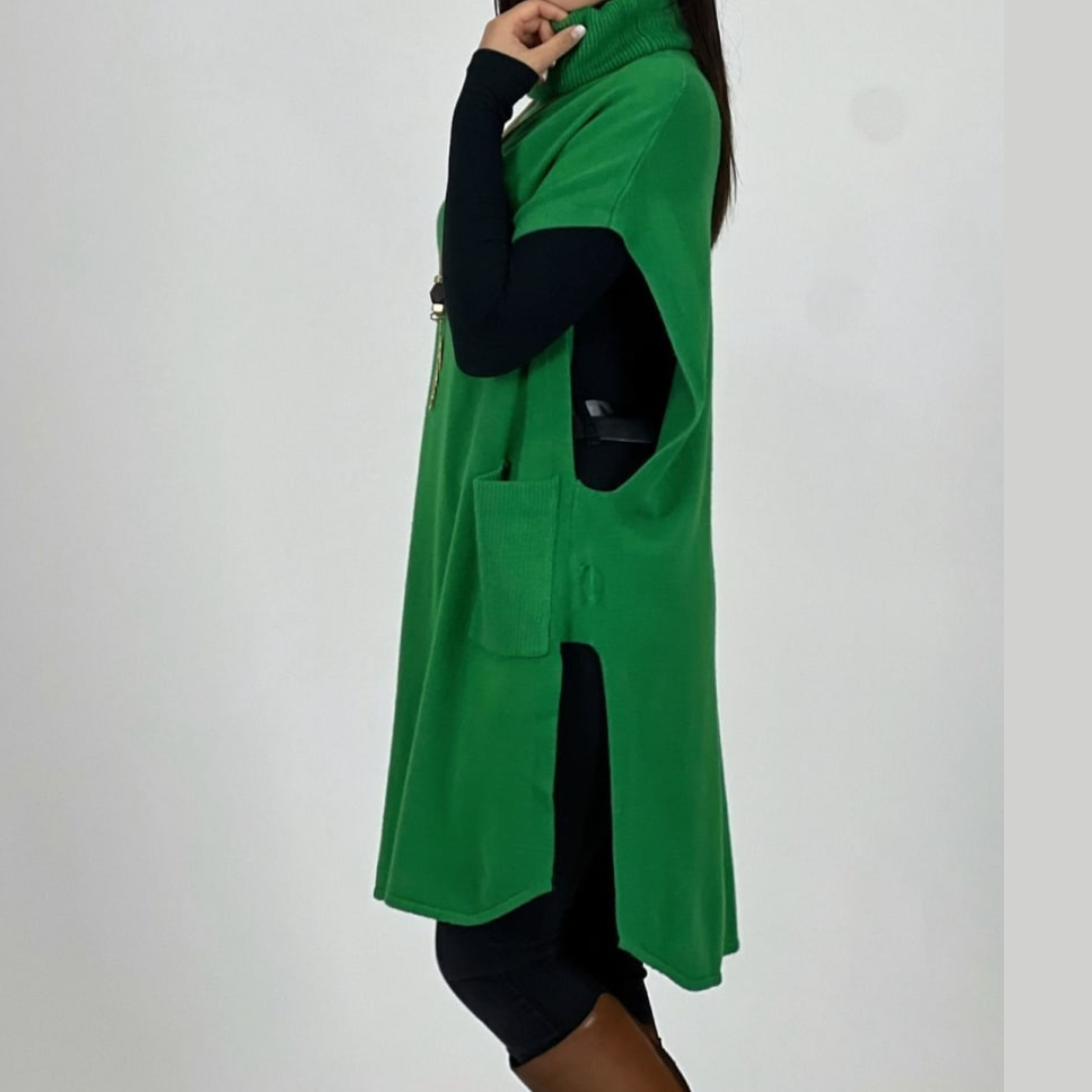Poncho con bolsillos