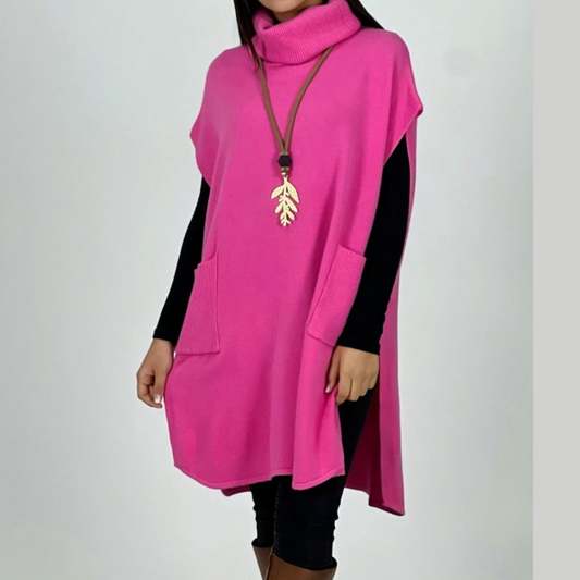 Poncho con bolsillos