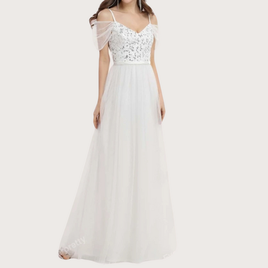 Vestido blanco de tul