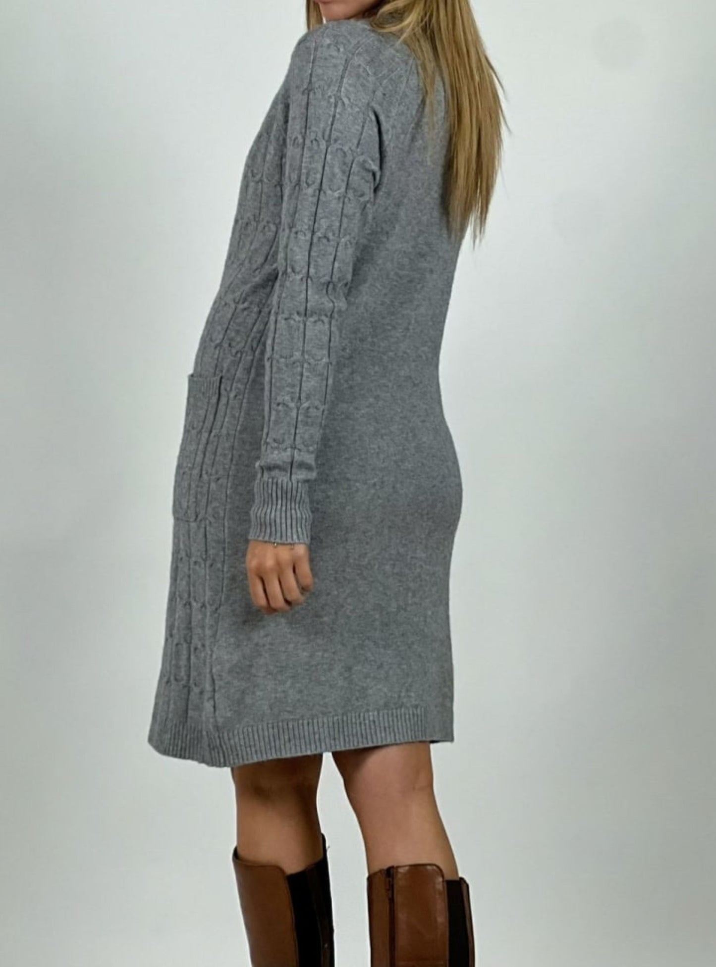 Vestido de lana con bolsillos