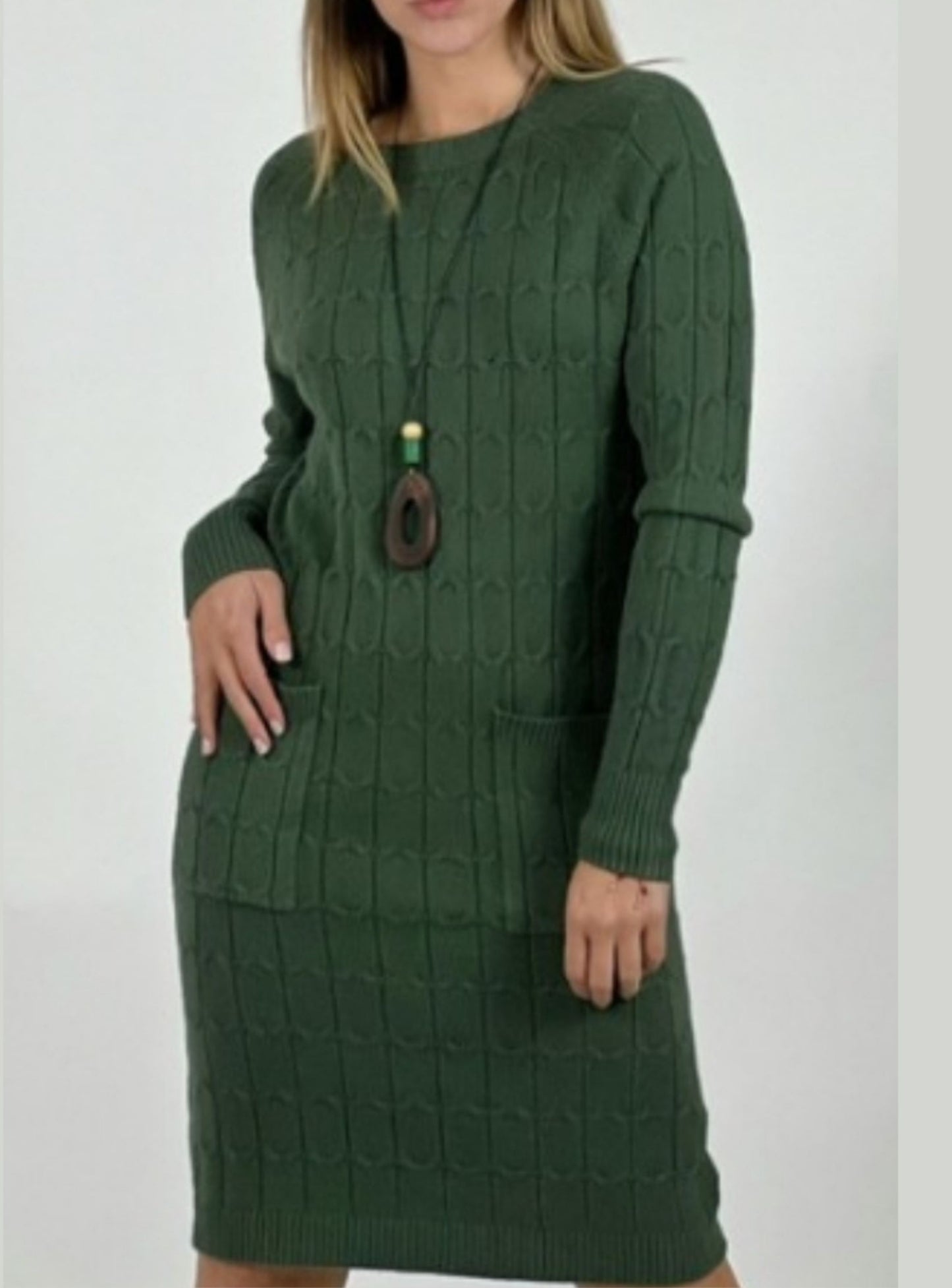 Vestido de lana con bolsillos