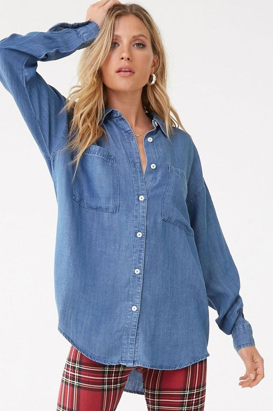 Camisa mezclilla oversize