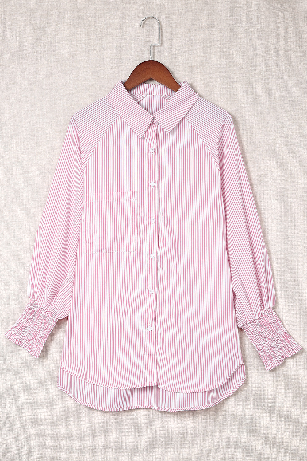 Camisa bolsillos fucsia