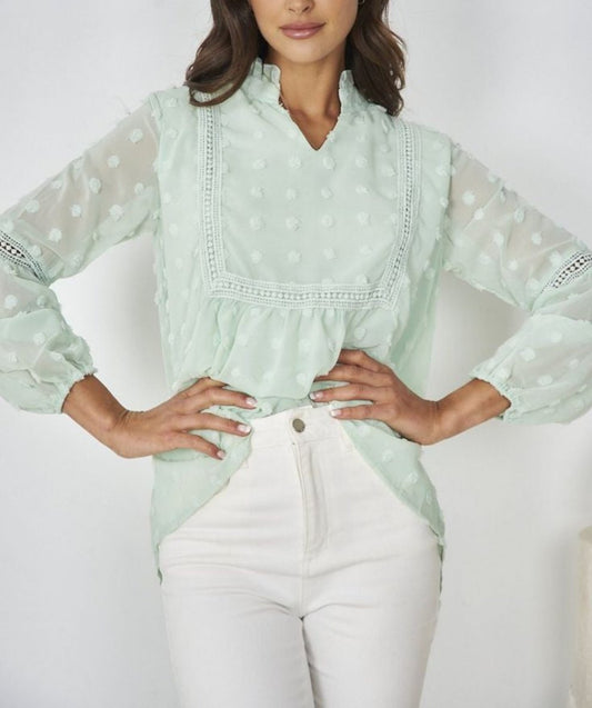 Blusa Carmen S y M verde