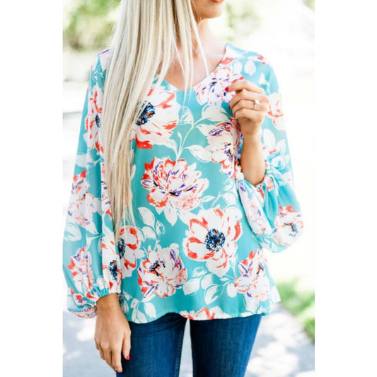 Blusa estampada escote V