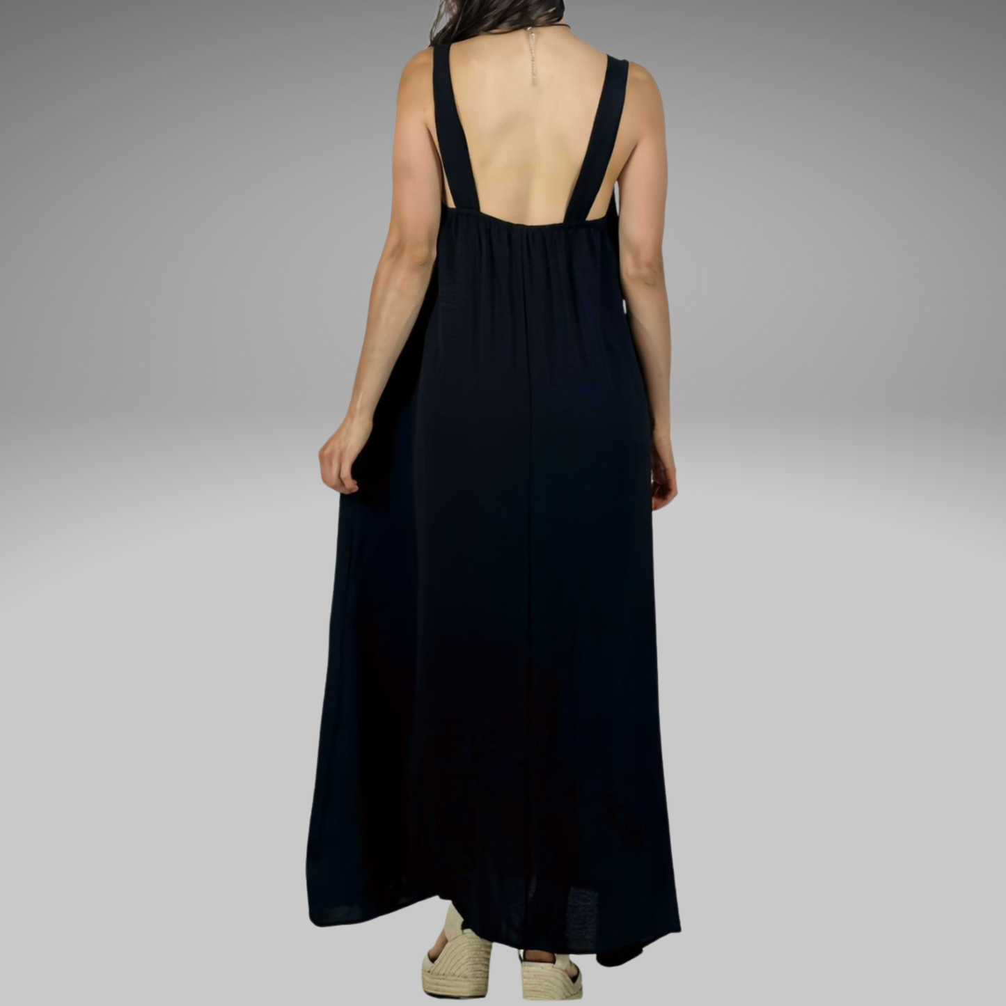 Maxi vestido de viscosa
