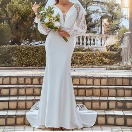 Vestido con cola S y M