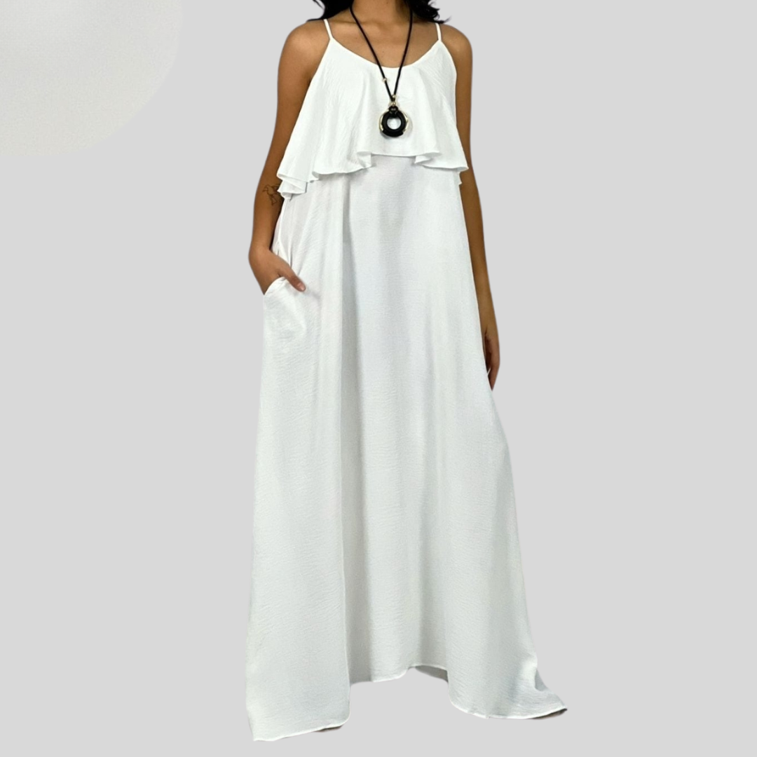 Maxi vestido con bolsillos