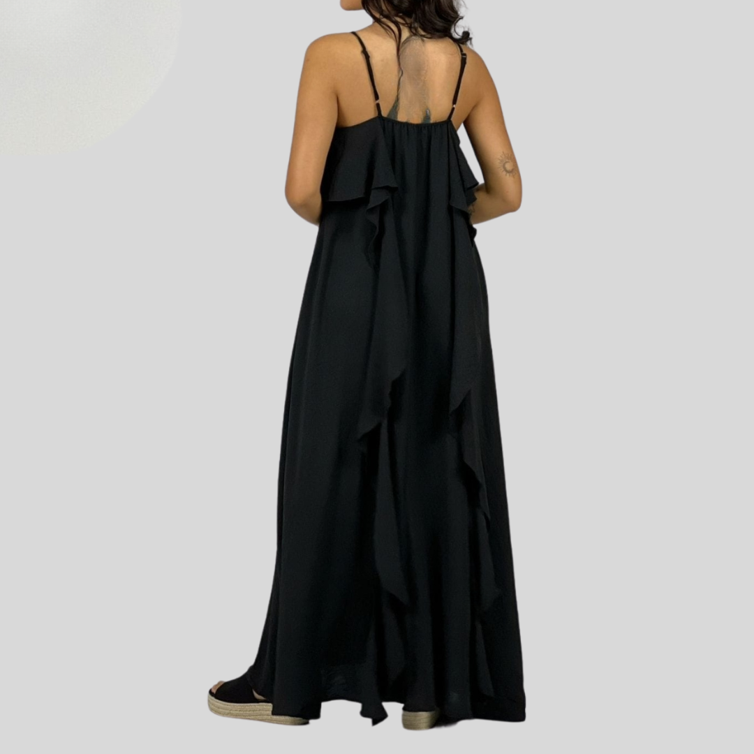 Maxi vestido con bolsillos