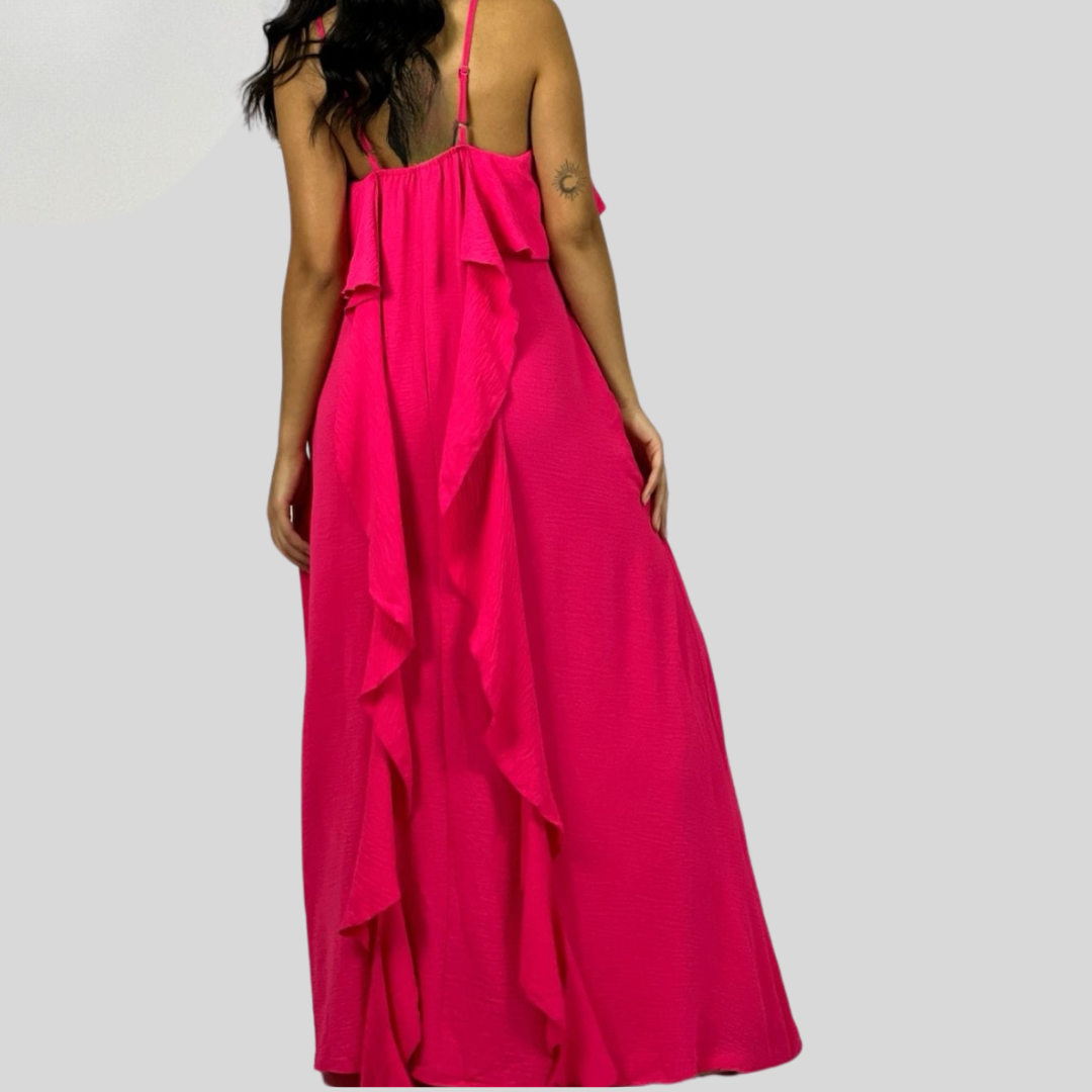 Maxi vestido con bolsillos