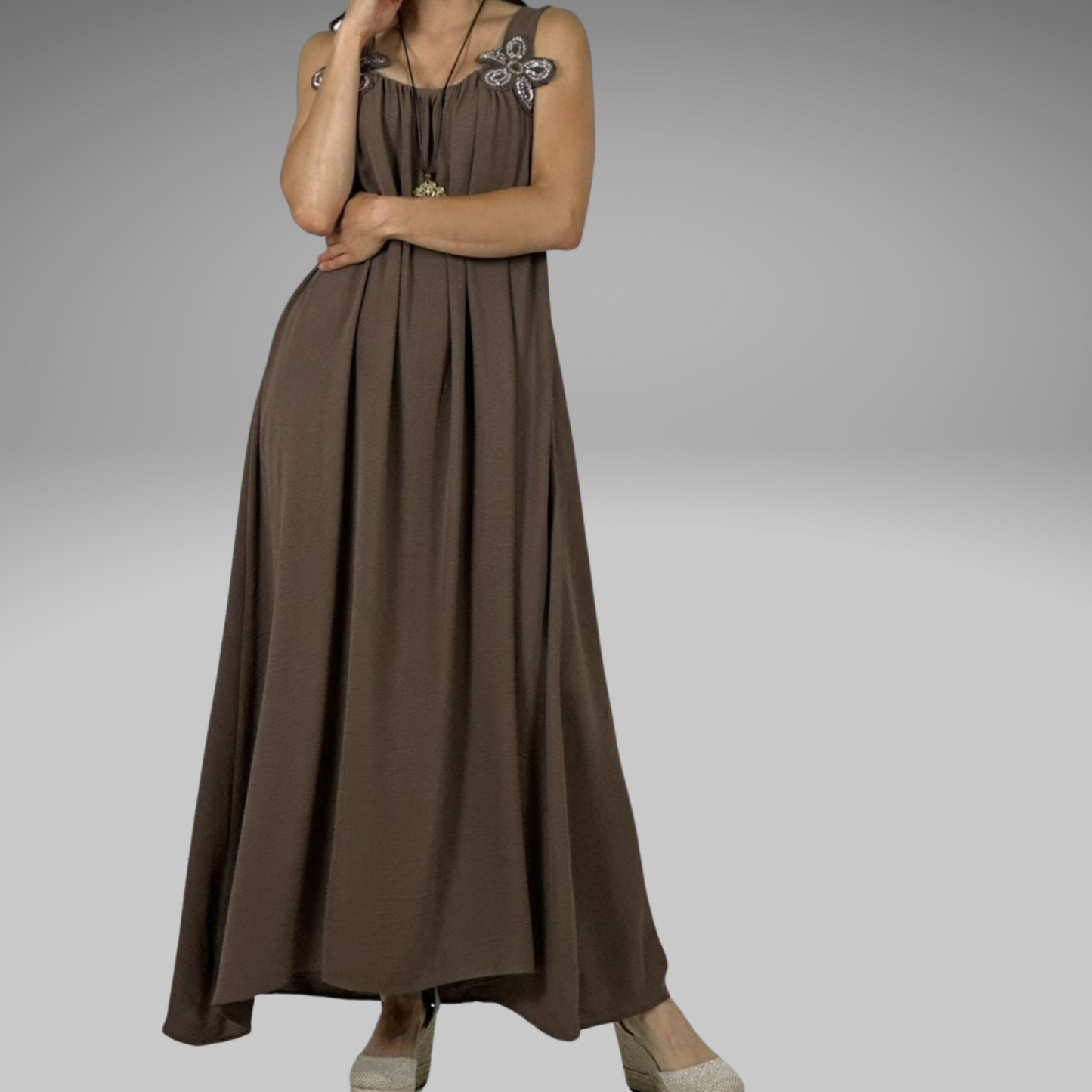 Maxi vestido de viscosa
