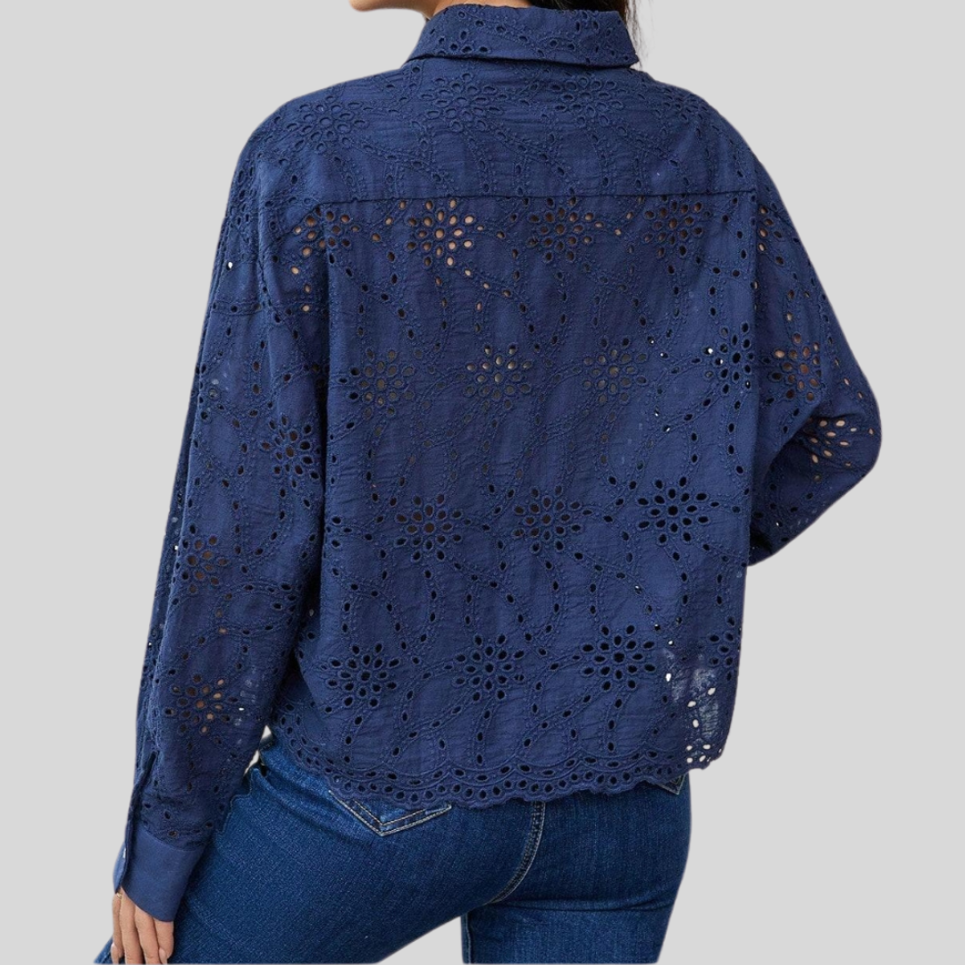 Blusa de broderie talla única