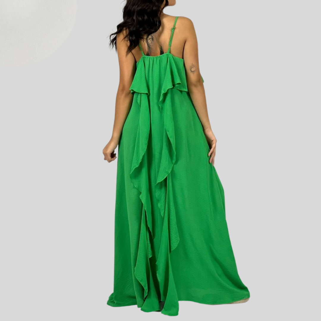 Maxi vestido con bolsillos