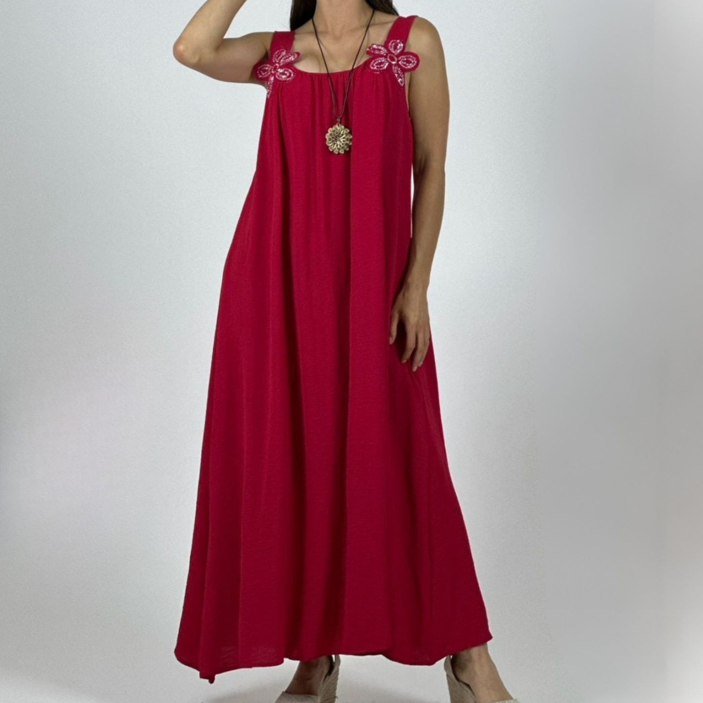 Maxi vestido de viscosa