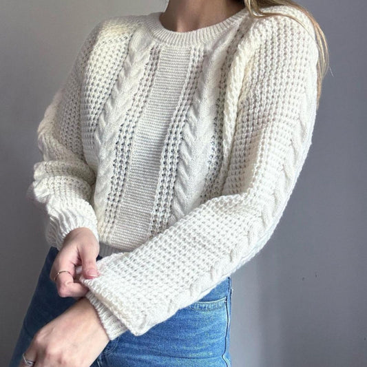 Sweater trenzado elasticado