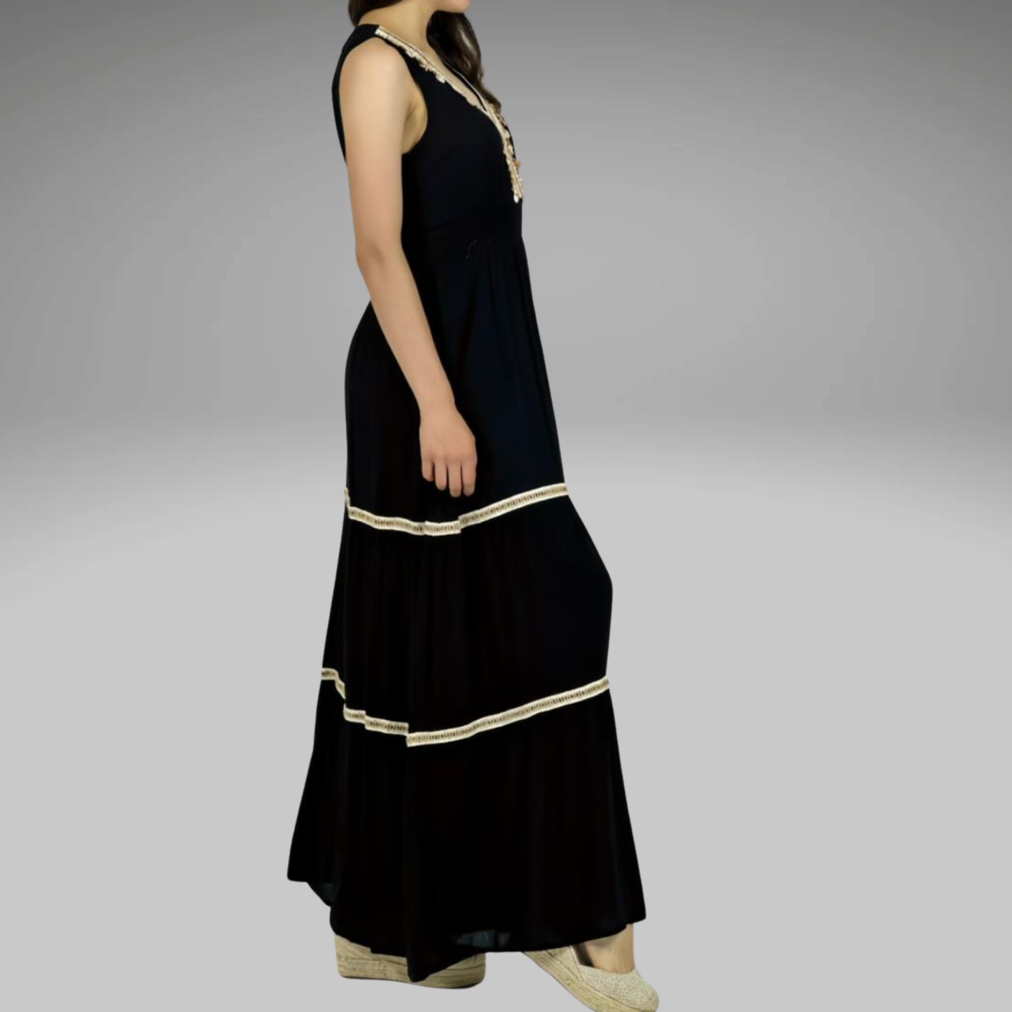 Maxi vestido de viscosa