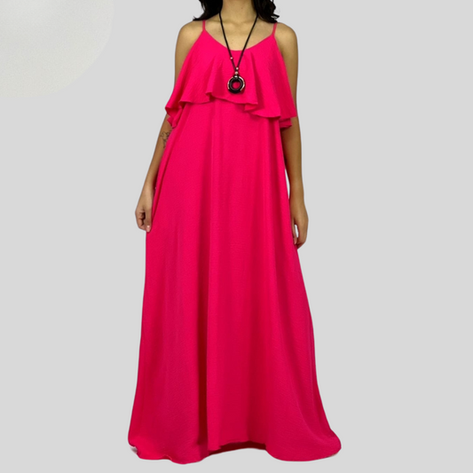 Maxi vestido con bolsillos